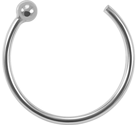 20 Gauge Ball Ende offen Hoop 925 Sterling Silber Nase Piercing Ring