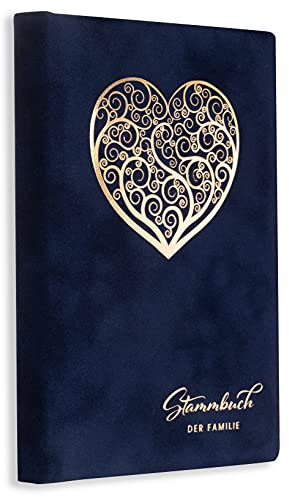 Stammbuch Blau Sena Herz Stammbuch der Familie Hochzeit Standesamt incl. Einleger