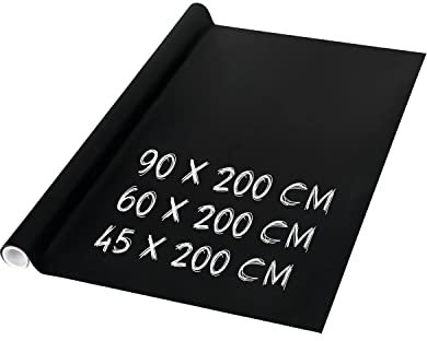 Tafelfolie selbstklebend & abwischbar 45x200, Folie Tafel Selbstklebend Kreidefolie selbstklebend Tafel Kinder Wand für Küche oder Kinderzimmer