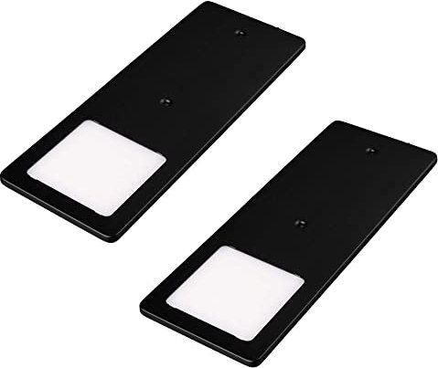 kalb | LED sous le comptoir noir 5W- lampe de cuisine très plat spot encastrable, choix:2 set blanc neutre