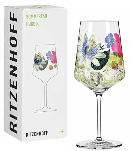 RITZENHOFF 2931010 Bicchiere da aperitivo 500 ml - Serie Summer dew - Motivo n. 10 con natura morta colorata - Made in Germany