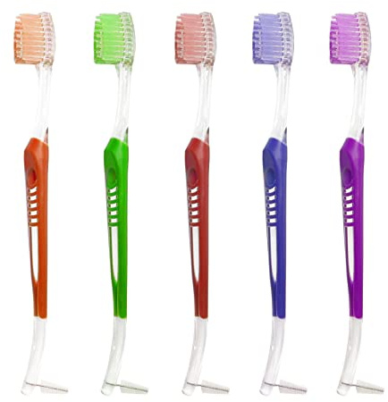 5 Stück Double-Ended Orthodontic Zahnbürste V-Trim Bürste mit Interproximal Kopf Bürste für Brace Reinigung, 5 Farbe