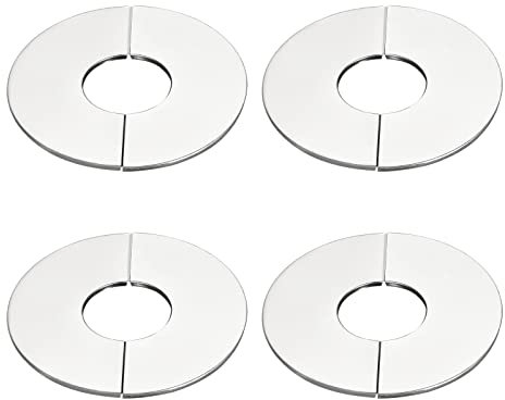 sourcing map 4 Stück Heizungsrohr, 51mm Rohrabdeckung Dekoration für Heizkörperrohre aus Edelstahl 201 Rohrverkleidung für Heizungsrohre, Heizkörper Rohrisolierung