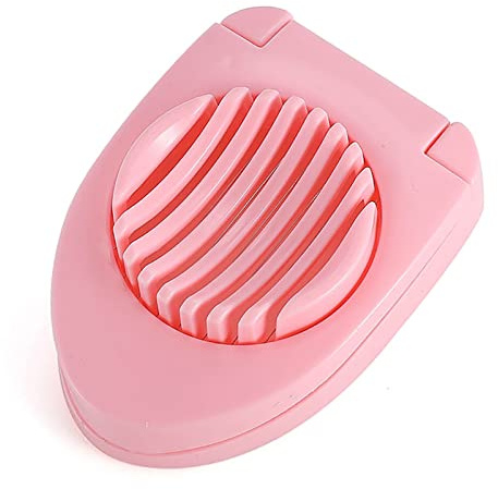 LIJX Kitchen Gadgets Egg Slicer for Hard Boiled Eggs, Multipurpose Safe Durable Stainless Steel Wire Slicer Egg Cutter (Color : Pink)