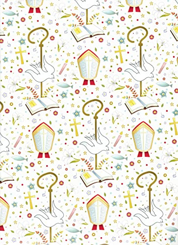 ARKRAFT 3 Feuilles de Papier Cadeau 90 x 65 cm Emballage sans Plastique Papier FSC (18-9263)