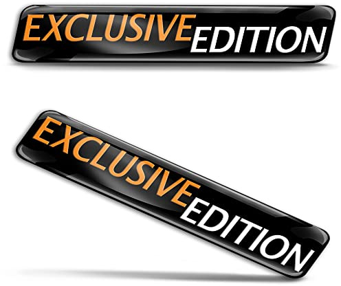 Biomar Labs 2 x 3D Gel Silikon Aufkleber Stickers Autoaufkleber Auto Motorrad Fahrrad Fenster Tür Laptop (Schwarz Weiß Orange Exclusive Edition KS 177)