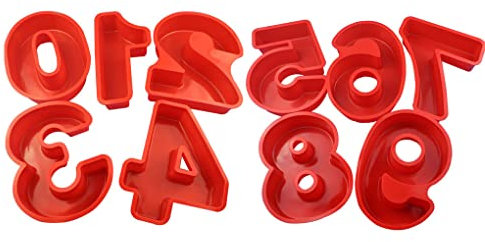 lopituwe 10 Stücke Silikon Backform Selbstmontage 10 Zoll Zahl Form Backen Geburtstag Festival Wiederverwendbares Werkzeug Home Küche