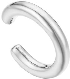 Brandlinger ® Ear Cuff Silber 925 (1 Stück). Ohrklemme gehämmert. Schmuck Damen vergoldet mit 18 Karat (Silber und Gold) für Frauen und Mädchen. Innerer Durchmesser 9mm