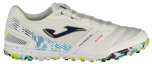 Joma Mundial 2402 TF MUNS2402TF, Men Turf Football Trainers, White, 44 EU