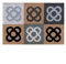 DAMDAM GO Felpudo Fibra de Coco 70x40cm Antideslizantes - Alfombras Originales para la Entrada a Casa, Pasillos, Puertas de Exterior - Panot (Modelo A - Bicolor)
