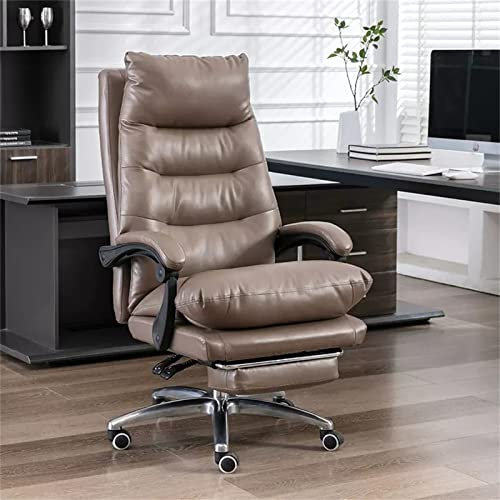 Ergonomischer Chefsessel Bürostuhl mit Fußstütze, hohe Rückenlehne, Kippfunktion, Armlehnen, Drehstuhl für Zuhause oder Büro