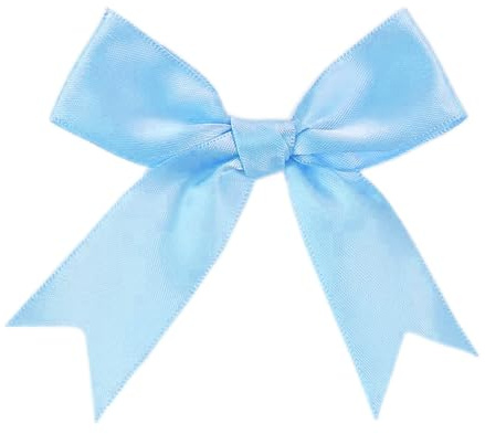 50 Stk 8.5x8.5cm Satinband Schleifen,Satin Band Deko Schleifen Fertigschleife Geschenkschleifen für DIY Handwerk Hochzeit Weihnachten Valentinstag Deko Karte Herstellung von Verzierungen,Hellblau