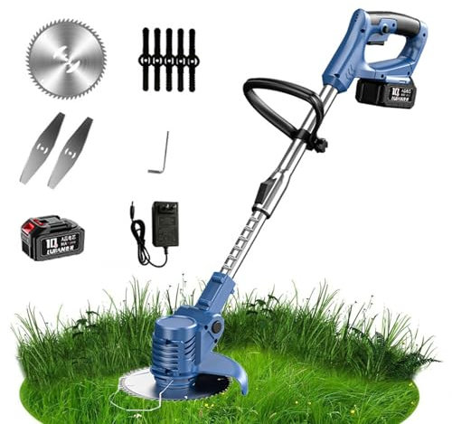 Decespugliatore Da Giardino A Batteria,Decespugliatore Elettrico 21v Con Batterie Telescopico Da Giardino In Altezza Regolabile Con Impugnatura Antiscivolo(1pcs battery,AU)