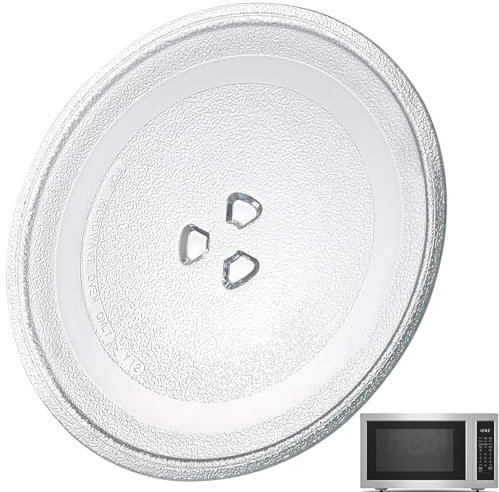 Piatto Microonde Universale da 24,5 cm,Piatto Girevole per Microonde,Piatto Microonde Girevole In Vetro Con 3 Fissaggi,Piatto in vetro per forno a microonde Samsung e Candy