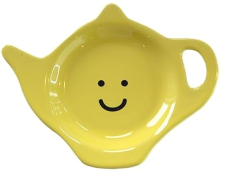 Sass & Belle Happy Tea Bag Dish - Ceramic Gift for Tea Lover – Home decor Kitchenware designed by Sass and Belle