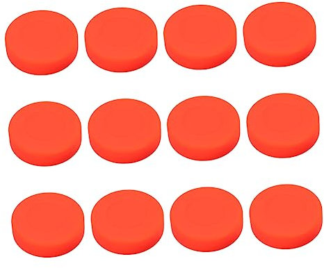 BESPORTBLE 12stücke Eishockey-Pucks Aus Gummi Matte Hockeybälle Für Sport Einstellbare Härte Geeignet Für Roller Und Streethockey Orange
