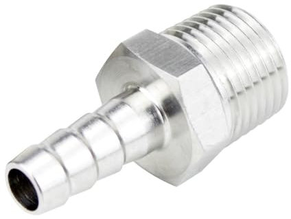 YJQHODY Schlauchanschluss mit Außengewinde aus Edelstahl, Rohrverschraubungen mit Außengewinde auf Schlauchanschluss, Reduzieradapter aus Edelstahl(M4x0.7 to 4mm)
