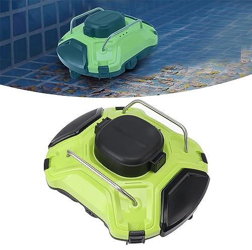 WQZzjm Robot pulitore per Piscine, aspirapolvere Automatico per Piscine, 120 Minuti, Batteria Ricaricabile, per Piscine Fuori Terra/interrate Fino a 861 Piedi Quadrati.