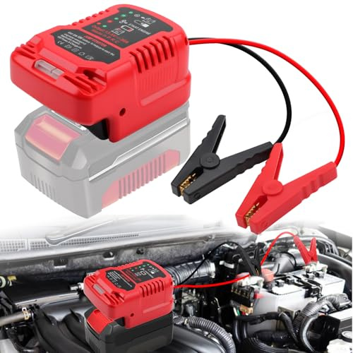 Liwogi Auto Starthilfe Powerbank Adapter für Einhell 18V Akku Auto Batterie Jump Starter Adapter Tragbarer Starthilfegeräte für Autobatterien mit Starthilfekabel (Batterie Nicht inbegriffen)