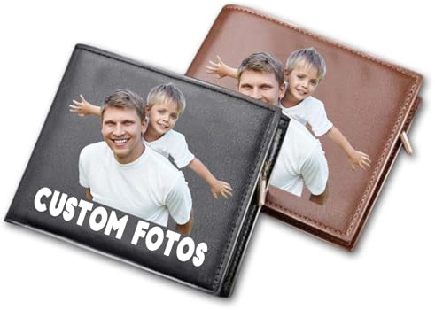 Personalisierte Foto-Brieftasche für Herren, Individuelles Geschenk für Ehemann, Vater, Familie, Vatertag, Weihnachten