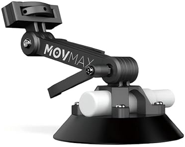 MOVMAX - Braccio lama per Osmo Pocket 3, supporto stabilizzatore per fotocamere Osmo Pocket 3, Insta 360 e GoPre Hero, stabilizzatore di vlogging per YouTube, TikTok, Travel (nero, nuova aspirazione