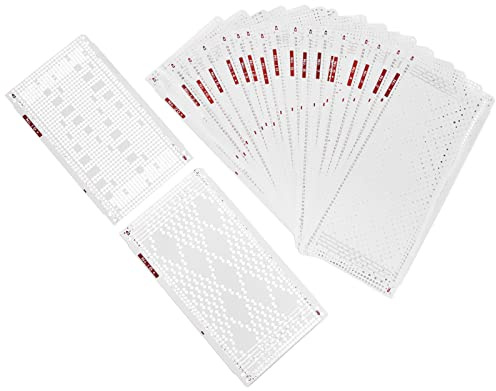 Asixxsix Lochkarte für Strickmaschinen, 20 Stück, 20 Muster, Blumenkarte für Strickmaschinenzubehör, Strickmaschine für SK280, SK218, SK325, SK326, SK327, SK328, SK640