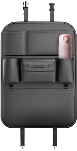 Bkljkf Organizzatore Per I Sedili Posteriori Auto - Portaoggetti Per Auto In Pelle Con Portabicchieri E Tasche - Tasche Portatutto Portabevande Portafazzoletti Viaggio Per Suv E Altri Veicoli