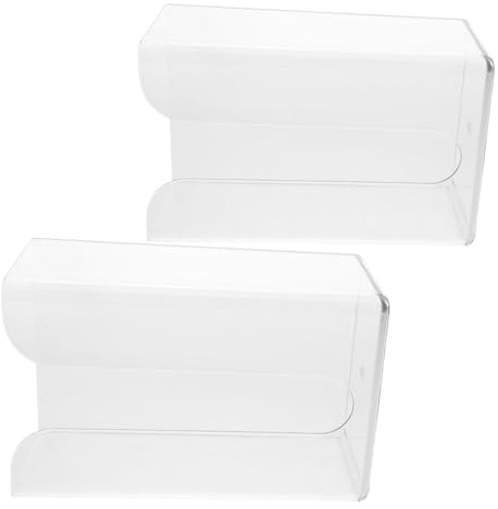 BAZEITFLOW Wandmontierter Taschentuchhalter Kunststoff Transparent Papierbox Aufbewahrung für Bad und Küche ohne Bohren Herzmuster Design