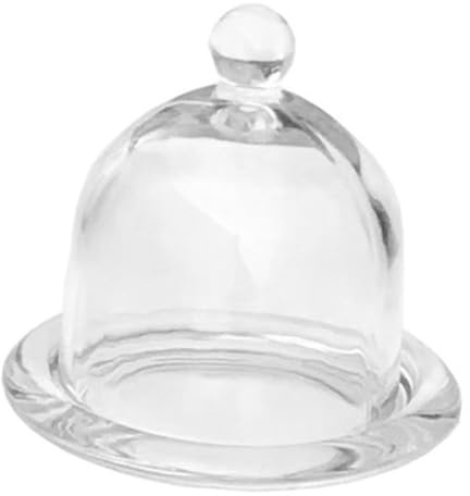 DECORNIJIA Vassoio Per Dolci in Vetro Con Cupola Trasparente Supporto Torta Protettivo Per Buffet e Feste Per Cupcake Biscotti e Dessert Elegante