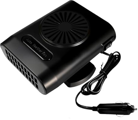 susiodeu Chauffage d'intérieur Portable 200 W pour Voiture, dégivrage et Chauffage du Pare-Brise, économie d'énergie, pour camions et remorques, Noir