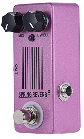 POENVFPO MOSKY MP-51 Spring Reverb Mini-Gitarreneffektpedal, Metallkonstruktion, True Bypass, Einstellbare Mix-Steuerung, LED-Anzeige für E-Gitarre