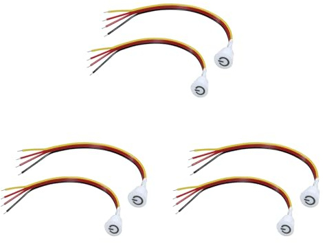 Youbones 6 Stück Touch Dimmer Schalter DC3,7 V 5 V 12 V Stufenloser Dimmschaltersensor für LED Licht, Wohnmobil, Schrank, Kleiderschrank und Streifen