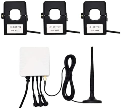 Opatiny Tuya Compteur d'énergie électrique monophasé et triphasé KWh Moniteur 80 A avec pince en temps réel Tension Courant Facteur de puissance Affichage de l'application