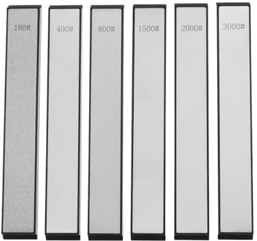 ECSiNG 6 Piedras de Afilar de Diamante de 23×8×160 Mm (180# 400# 800# 1500# 2000# Y 3000#) Compatible con XARILK El Sistema de Afilado de Cuchillos