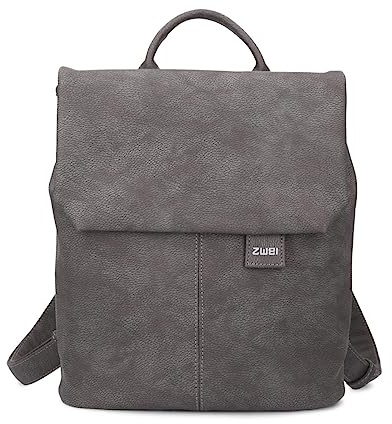 Zwei Damen City-Rucksack Mademoiselle.M MR8 4 Liter weiches Kunstleder, Magnet-Verschlussklappe, Hauptfach mit Reißverschluss, gepolstertes Trennfach für Tablet, Rückenpolsterung (nubuk-stone)