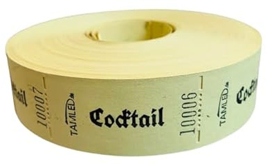 TAMLED Bonrolle COCKTAIL 1000 Abrisse perforiert fortlaufend nummeriert