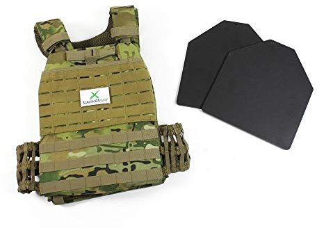 Slavikosway Gewichtsweste TARN CAMO Training 9,1kg Gewichtsplatten Calisthenics 9010030