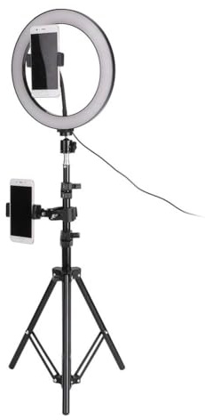 LED Ringleuchte Ringlicht mit Stativ und Halterung für Selfie Make up Live YouTube Video, 3 Licht Modus