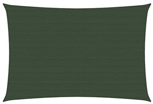 vidaXL Vela Parasole 160 g/m² Verde Scuro 3x4 m in HDPE