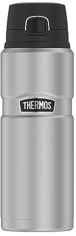 Thermos Stainless King Thermosflasche Silber 0,70l - Edelstahl, absolut dicht, 15h heiß & 24h kalt, spülmaschinenfest, Trinkflasche für Tee, Kaffee & Wasser, BPA-frei