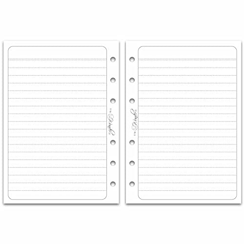 SinnWunder® 50 Blatt Din A6 (10.5 x 14.8 cm) Premium Notiz-Papier liniert - Für 6-Ringplaner