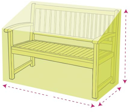 HERSIG - Funda Muebles Exterior Impermeable para Banco - Fundas protectoras para banco de jardín 162x66x63,5-89 cm - Muebles de Exterior Protección UV, resistente al agua y al polvo