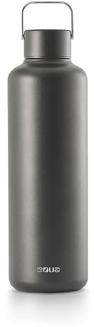 EQUA Timeless drickflaska, rostfritt stål, 1 000 ml, BPA-fri, läckagesäker, hållbar, multifunktionell, mörk