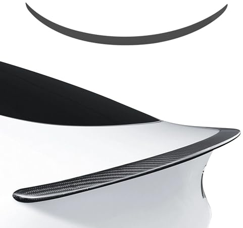 TOPABYTE Spoiler Original für Tesla Model 3 2016–2023 Heckspoiler Flügellippe Heckspoilerflügel ABS-Material Heckkofferraumlippe für Tesla 3 Zubehör (Glossy Carbon)