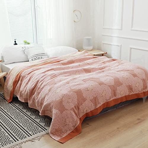 100% Cotton Boho Blanket,4 Jahreszeiten Bettdecke 155x220,FrüHlings Und Herbststeppdecken, Baumwollsteppdecken, Doppelbett, Bettzeug, Decken