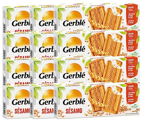 Gerblé - Galletas de Sésamo. con Magnesio y Vitaminas. Fuente de Fibra - 12 Unidades x 230g