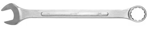 MJW Chiave ad anello da 36 mm, metrica, argento, testa con occhiello inclinabile a 15°, acciaio CrV