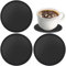 sottobicchieri in silicone nero, protezione mobili, tappetini per tazze di caffè, birra, vino, uso domestico e bar, set di sottobicchieri,prevenzione di graffi e segni d'acqua,set di 3 sottobicchieri.