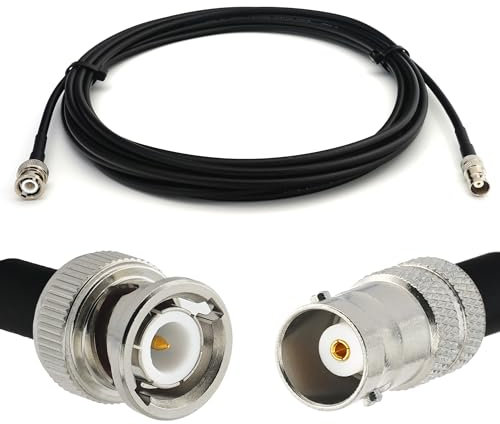 RANGEFUL 2m BNC Stecker auf BNC Buchse RG58 Koaxialkabel — Verlängerungskabel 2 Meter Jumper Kabel (50 Ohm) — Antennenkabel für HAM Radio CB Funk WIFI Antenne