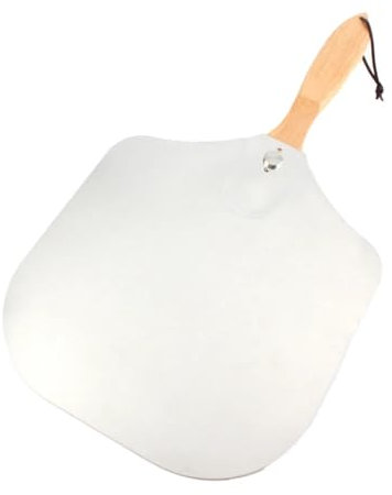 Pizza Peel Pizza Shovel Alloy Round Pizza Cake Paddle Pastry Tools Accessories Pizza Peel Non-Stick Foldable Spatula with Oak Wooden Handle.